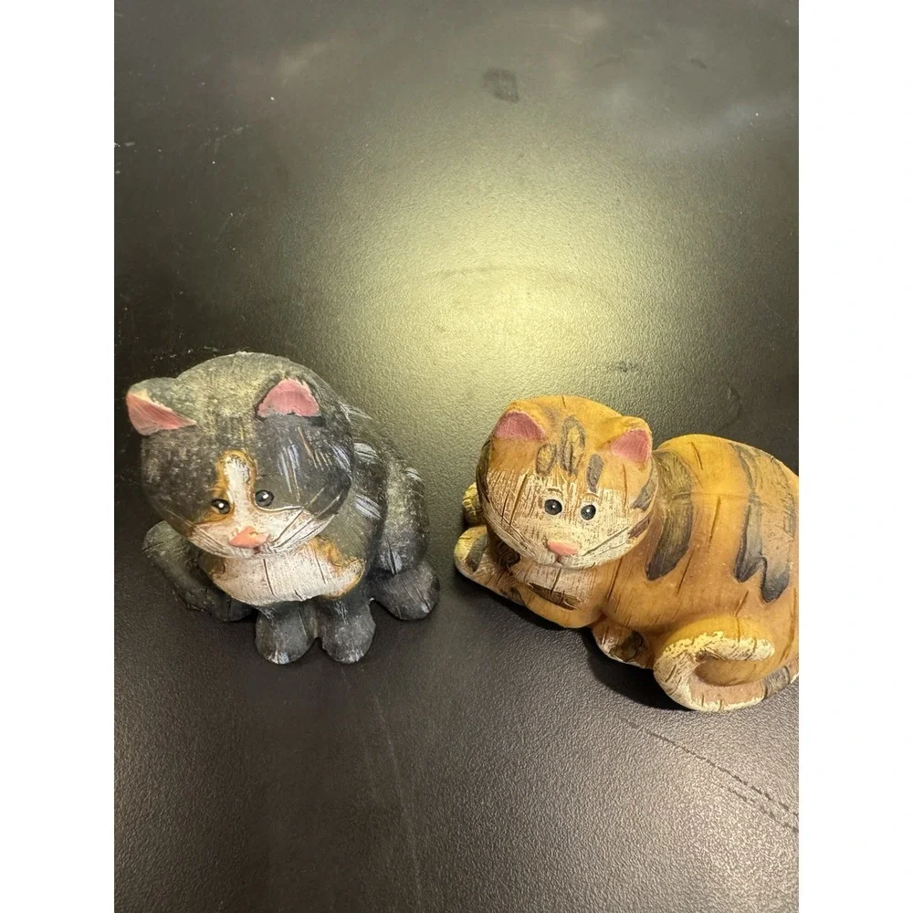 2‎ Tii Collections Small Resin Cat Figures Sitting Position And Laying Down